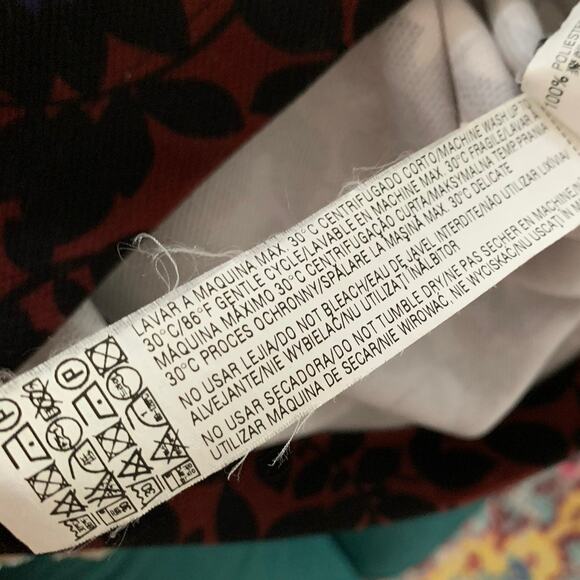 Zara Women Short Sleeve Mini Dress Preppy Office Colorblock Floral Size Small - Picture 8 of 8